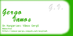 gergo vamos business card